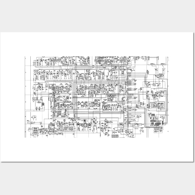 Circuit Board Diagram Electronic Schematic Printed Engineering Wall Art by ernstc